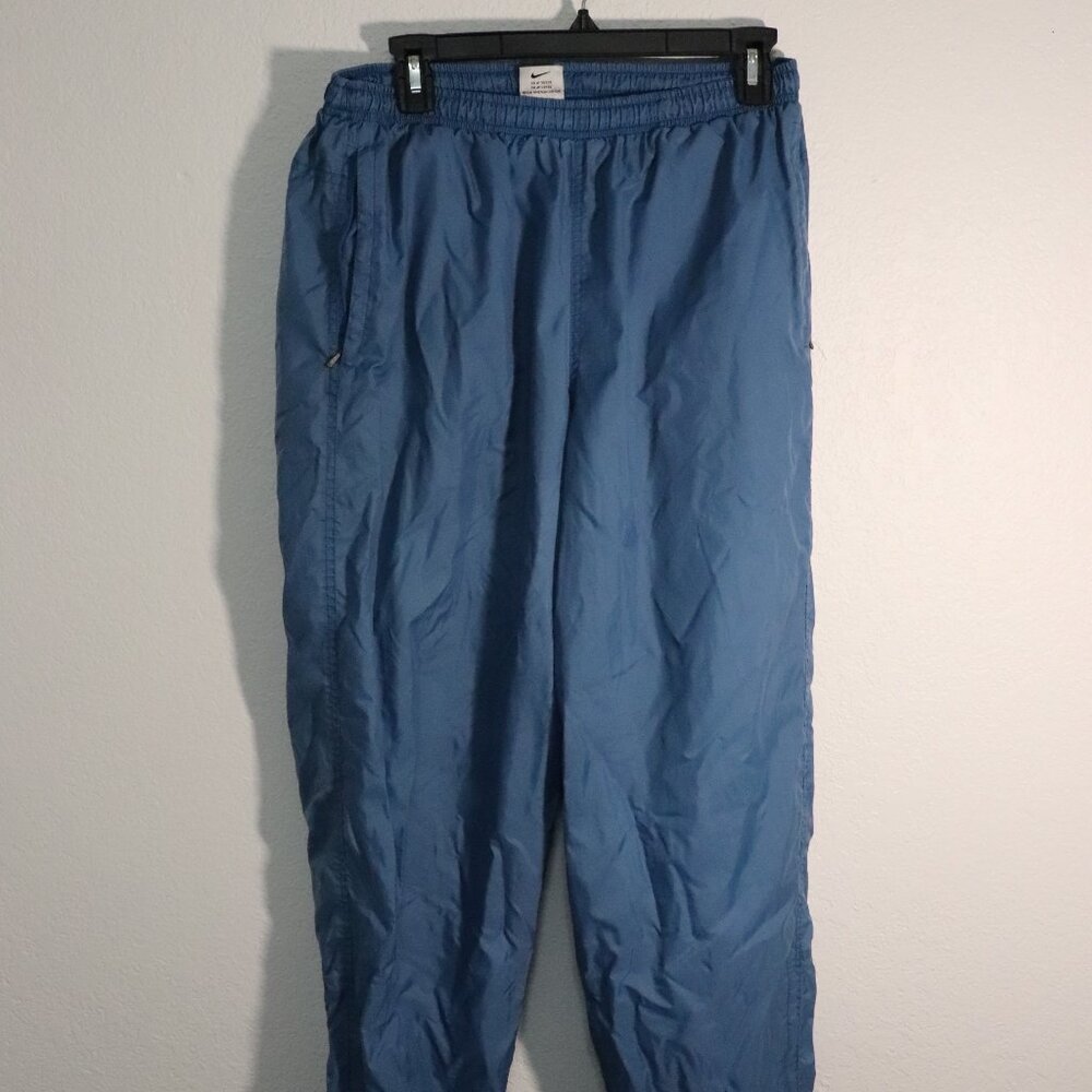 Mens Vintage Nike Pants Medium M Blue Athletic Gym Workout